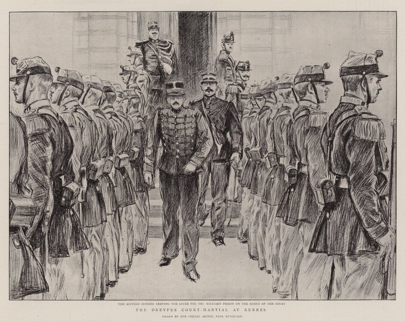 Dreyfus-krigsretten i Rennes av Charles Paul Renouard