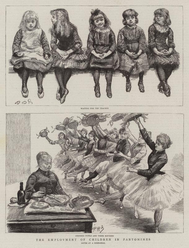 Sysselsettingen av barn i Pantomimes av Charles Paul Renouard