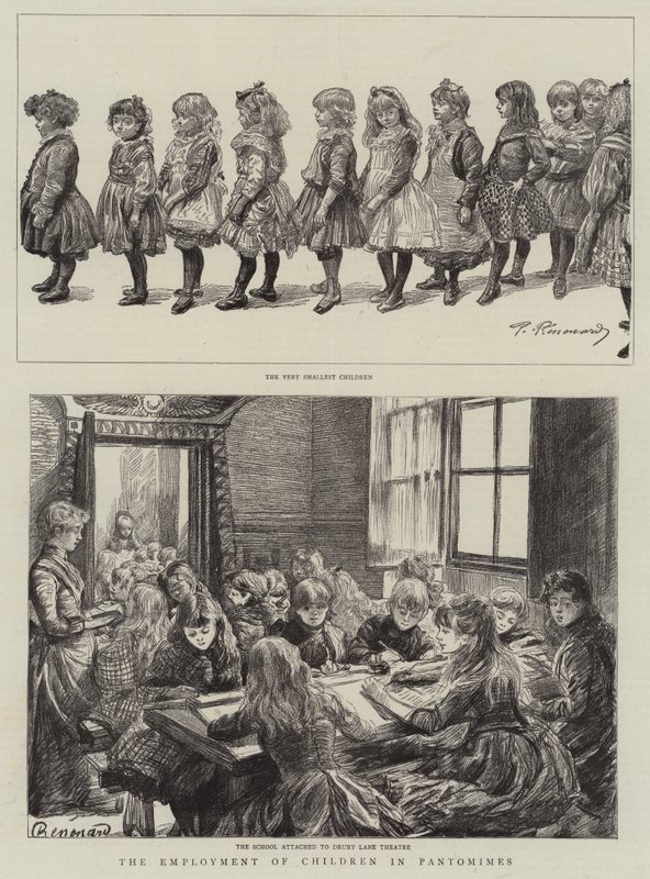 Sysselsettingen av barn i Pantomimes av Charles Paul Renouard