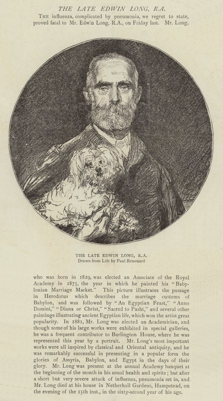 The Late Edwin Long, RA av Charles Paul Renouard
