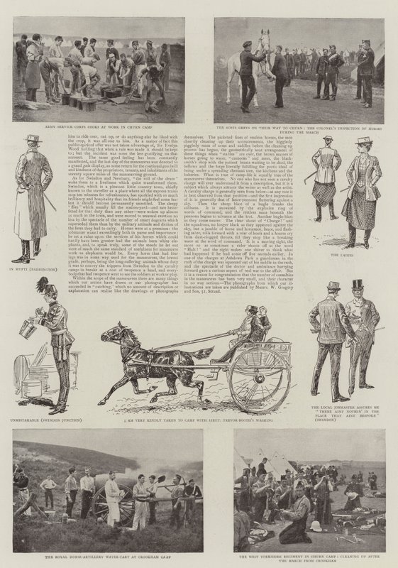 De militære manøvrene i Berkshire av Charles Paul Renouard