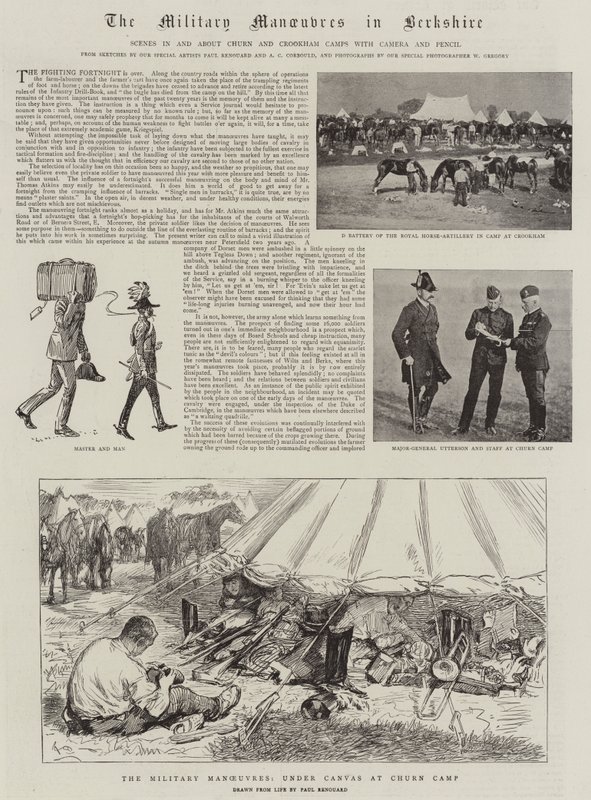 De militære manøvrene i Berkshire av Charles Paul Renouard