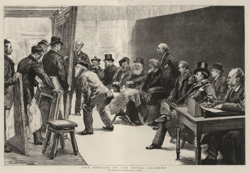 Åpningen av Royal Academy av Charles Paul Renouard
