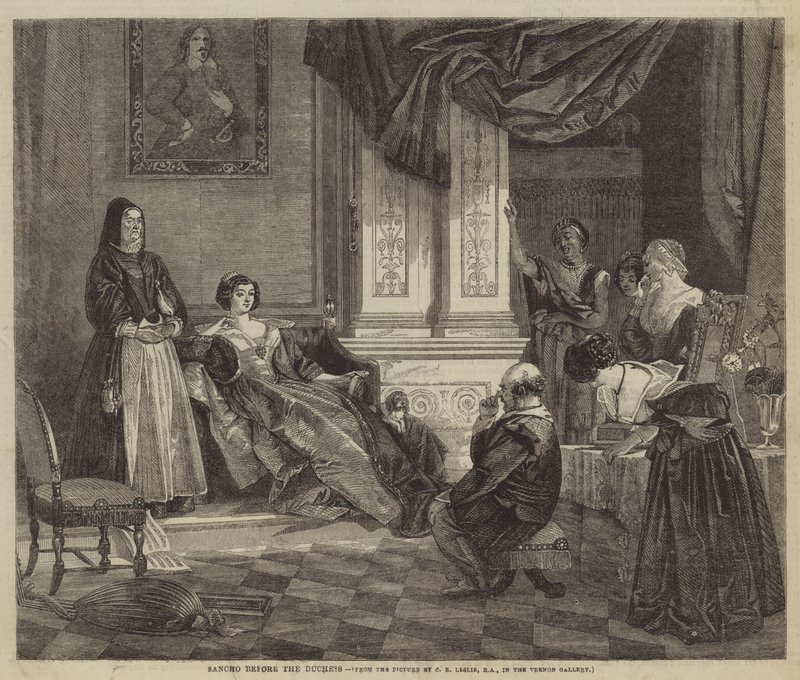 Sancho før hertuginnen av Charles Robert Leslie