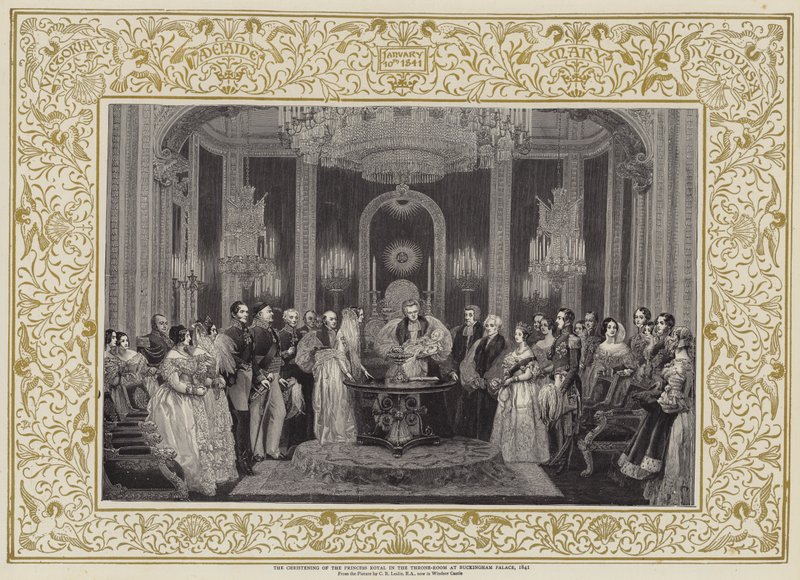Dåp av Princess Royal i tronrommet i Buckingham Palace, 1841 av Charles Robert Leslie