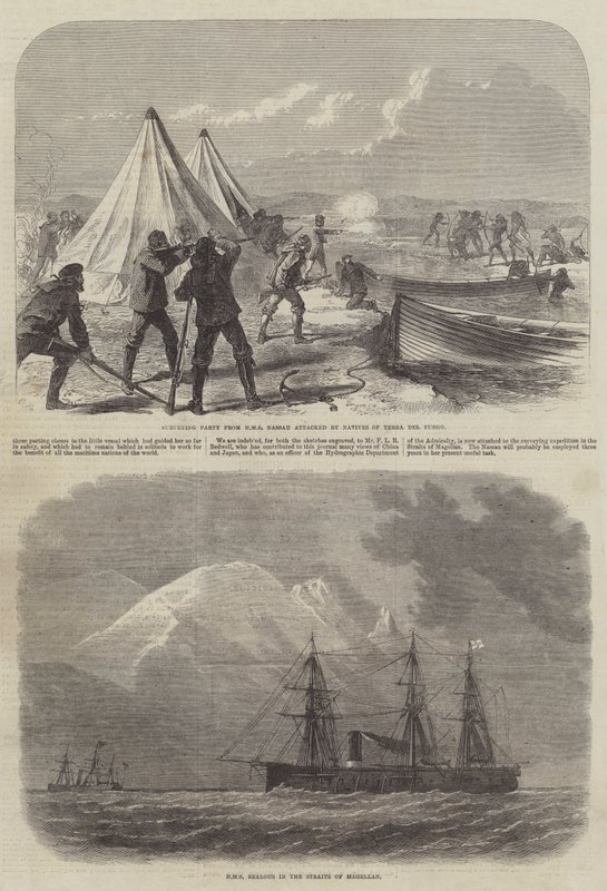 En oppmålingsfest i Terra del Fuego av Sir John Charles Robinson