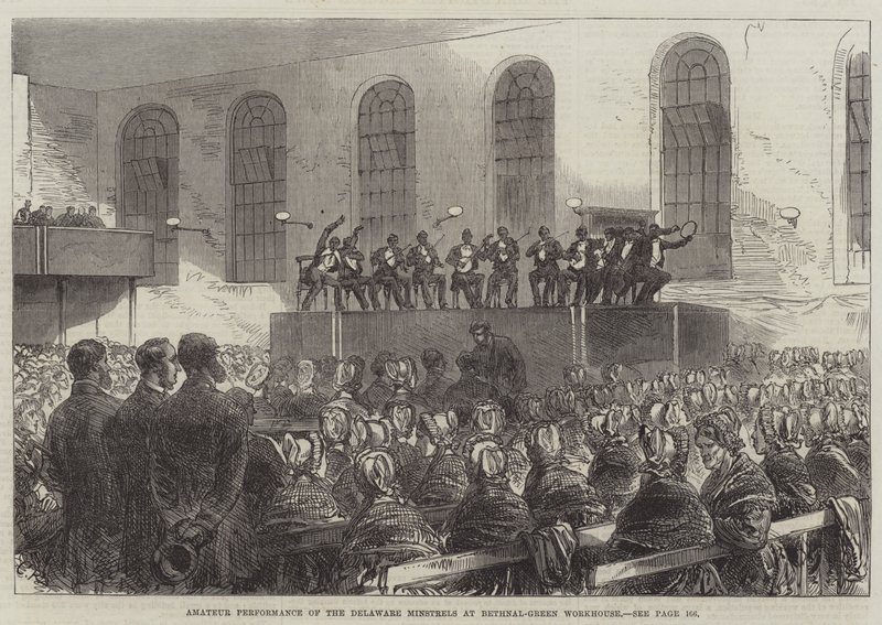 Amatøropptreden av Delaware Minstrels på Bethnal-Green Workhouse av Sir John Charles Robinson