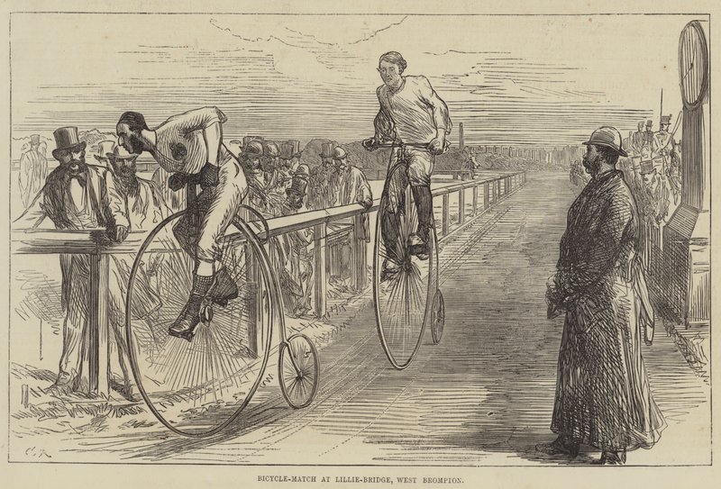 Sykkelkamp på Lillie-Bridge, West Brompton av Sir John Charles Robinson