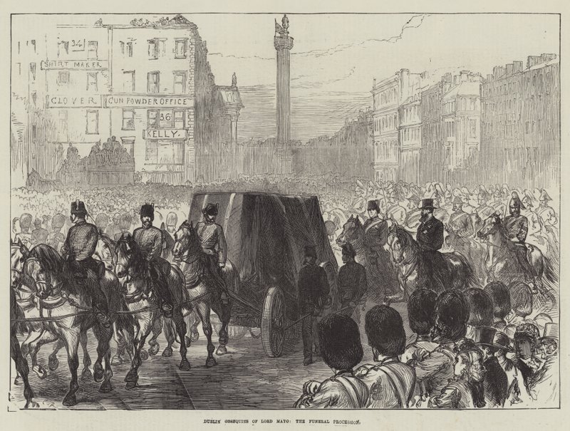 Dublin Obsequies of Lord Mayo, begravelsesprosesjonen av Sir John Charles Robinson