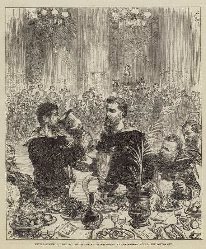 Underholdning til Sailors of the Arctic Expedition på Mansion House, Loving Cup av Sir John Charles Robinson