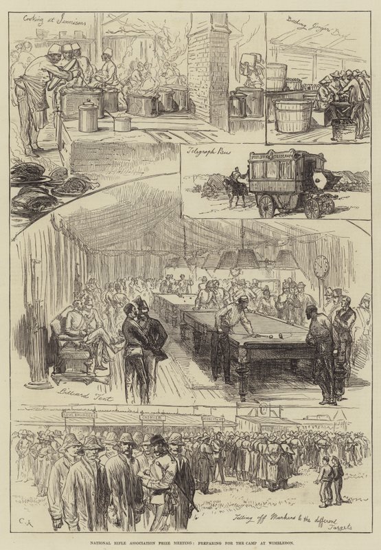 National Rifle Associations prismøte, forberedelse til leiren i Wimbledon av Sir John Charles Robinson