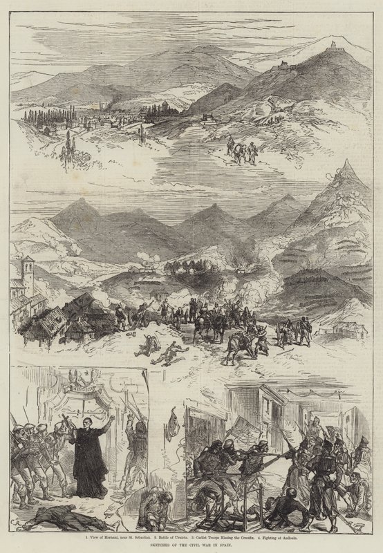 Skisser av borgerkrigen i Spania av Sir John Charles Robinson