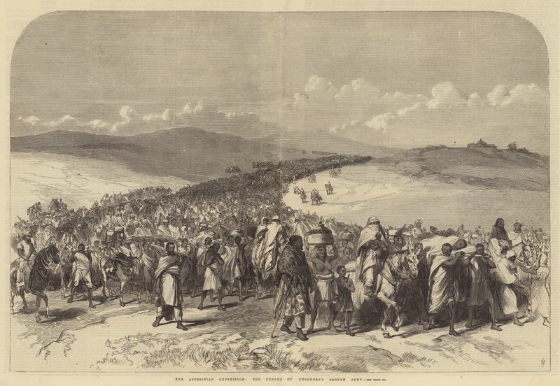 Abessinierekspedisjonen, utvandringen av Theodores Broken Army av Sir John Charles Robinson