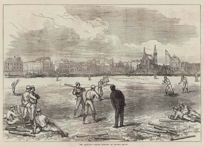 Amerikanerne spiller baseball på Prince's Ground av Sir John Charles Robinson