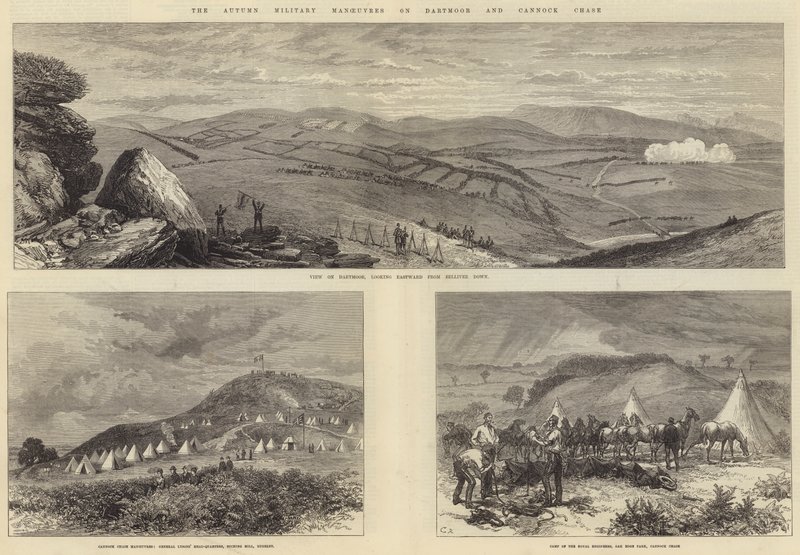 Høstens militærmanøvrer på Dartmoor og Cannock Chase av Sir John Charles Robinson