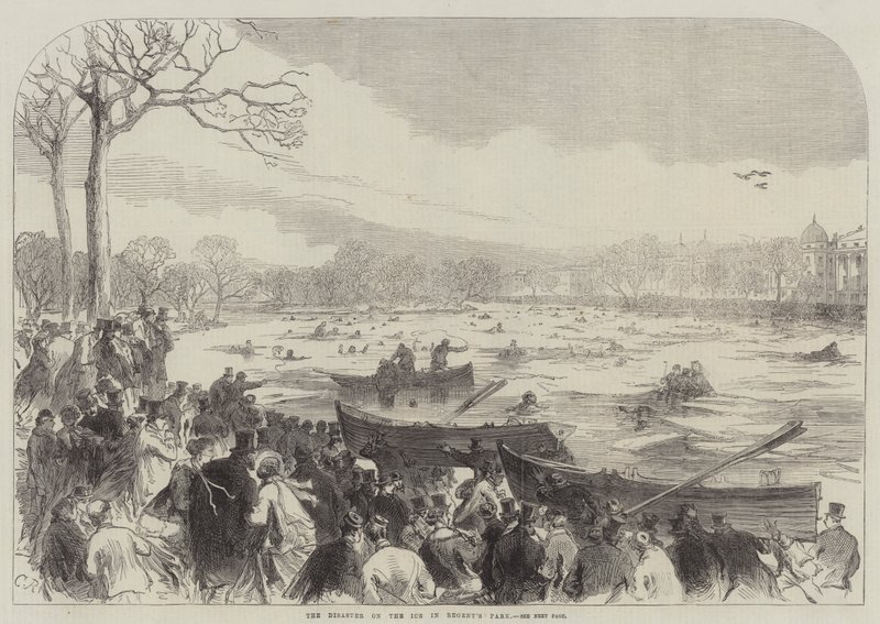 Katastrofen på isen i Regent's Park av Sir John Charles Robinson