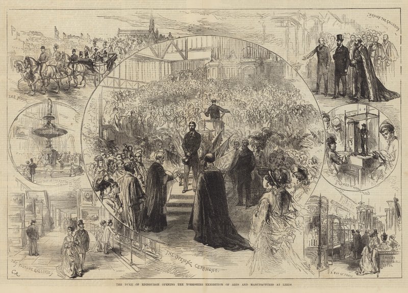 Hertugen av Edinburgh åpner Yorkshire Exhibition of Arts and Manufactures i Leeds av Sir John Charles Robinson