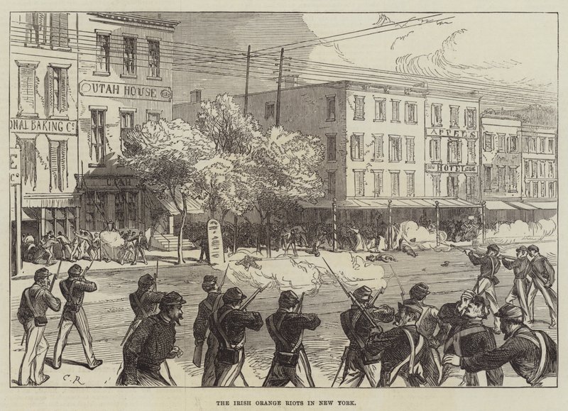 The Irish Orange Riots i New York av Sir John Charles Robinson