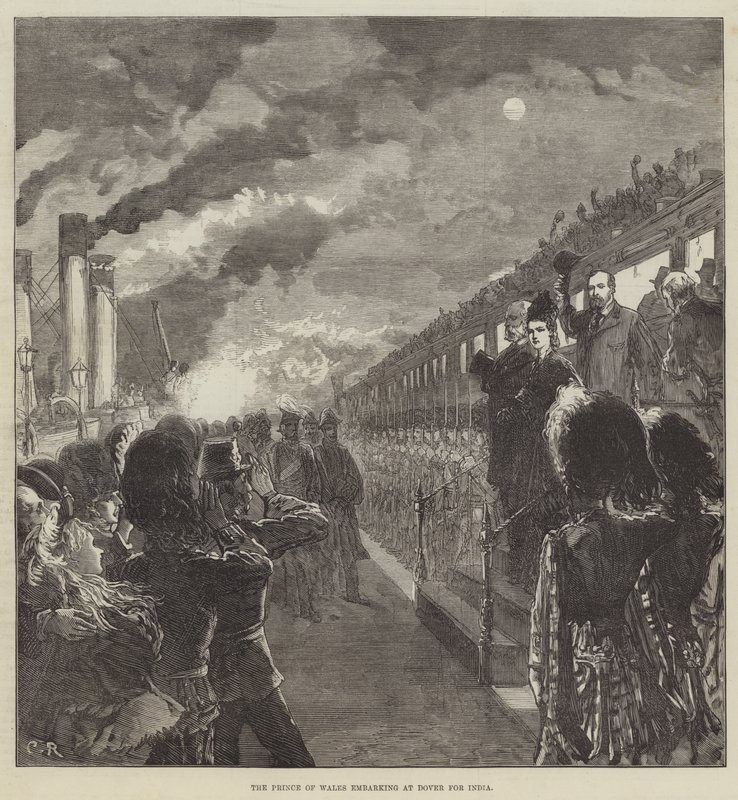 Prinsen av Wales tar fatt på Dover for India av Sir John Charles Robinson