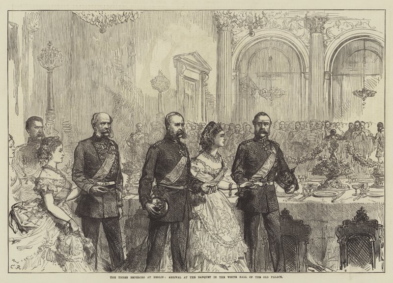 De tre keiserne i Berlin, Ankomst til banketten i den hvite salen i det gamle palasset av Sir John Charles Robinson