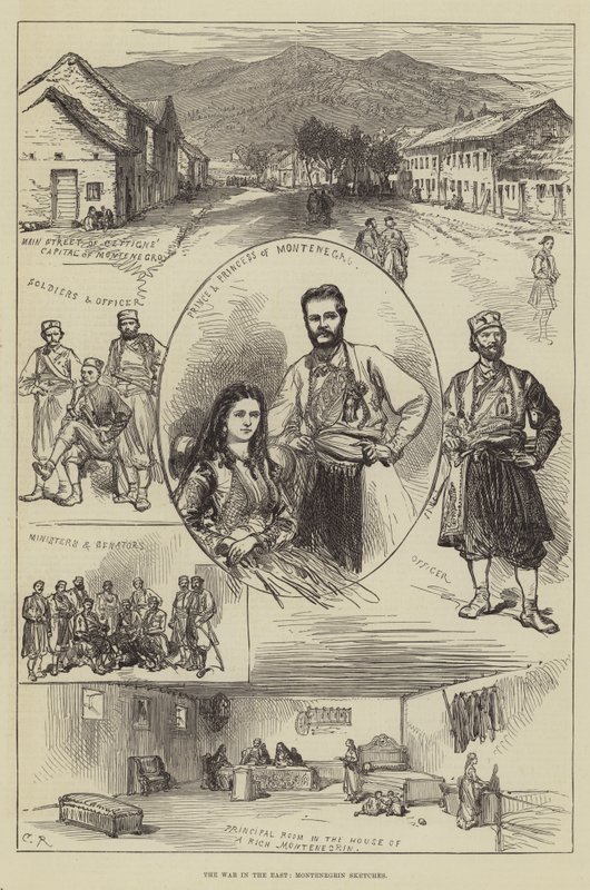 Krigen i øst, montenegrinske skisser av Sir John Charles Robinson