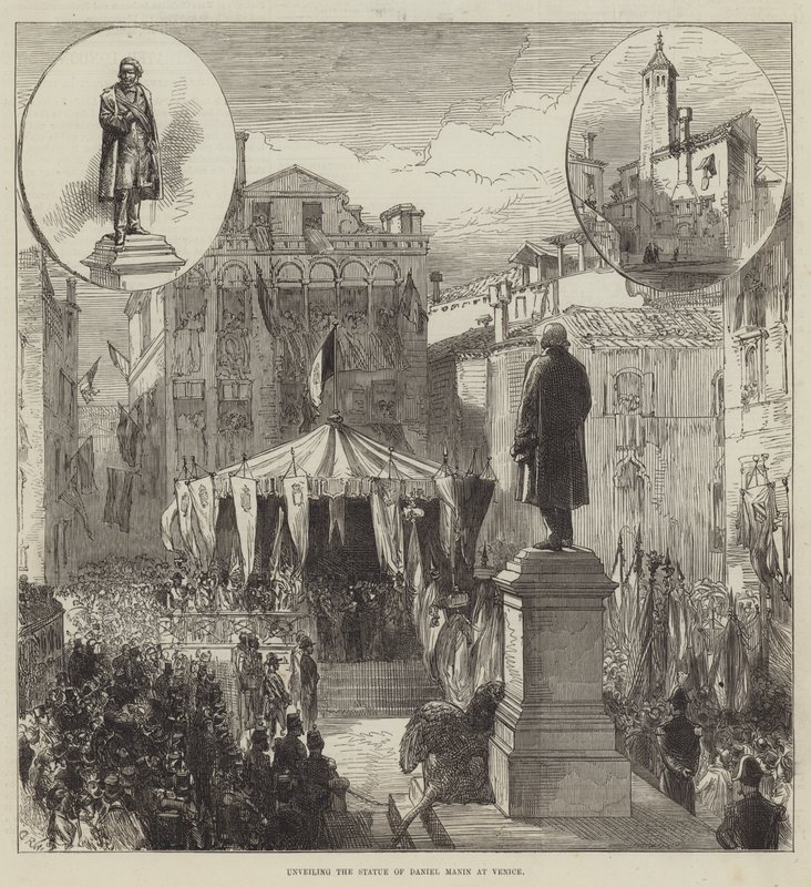 Avduking av statuen av Daniel Manin i Venezia av Sir John Charles Robinson