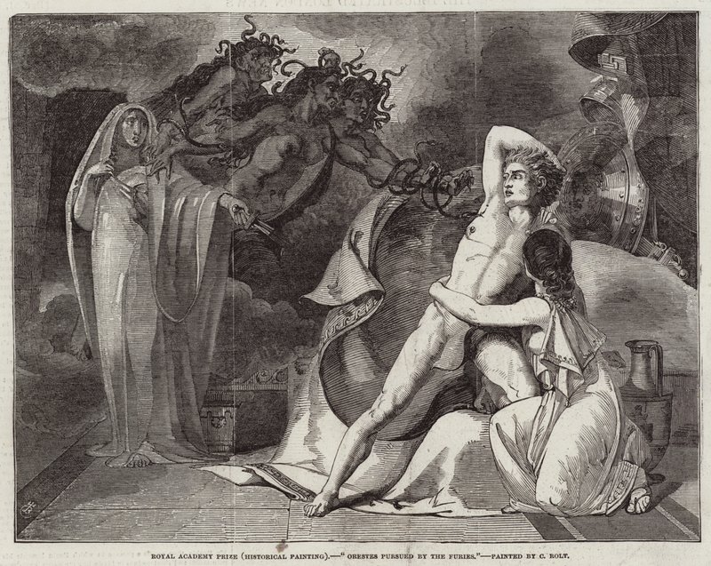 Royal Academy Prize (Historisk maleri), Orestes forfulgt av Furies av Charles Rolt