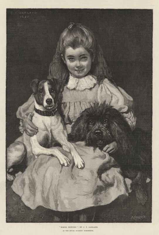 Bosom Friends in the Royal Academy Exhibition av Charles Trevor Garland