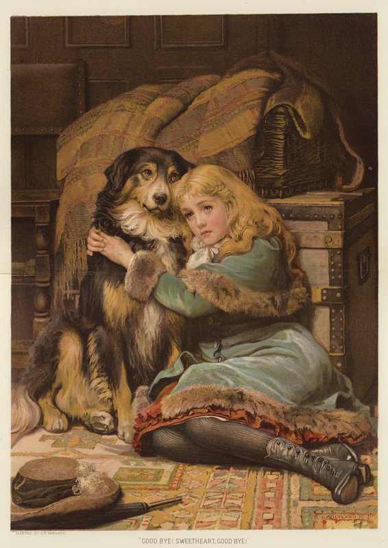 Ha det! Kjæreste, farvel! (chromolitho) av Charles Trevor Garland