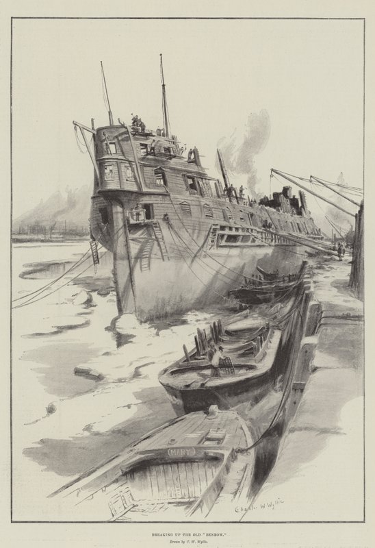 Bryte opp den gamle benbuen av Charles William Wyllie