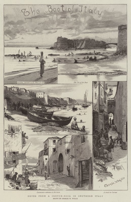 Notater fra en skissebok i Sør-Italia av Charles William Wyllie