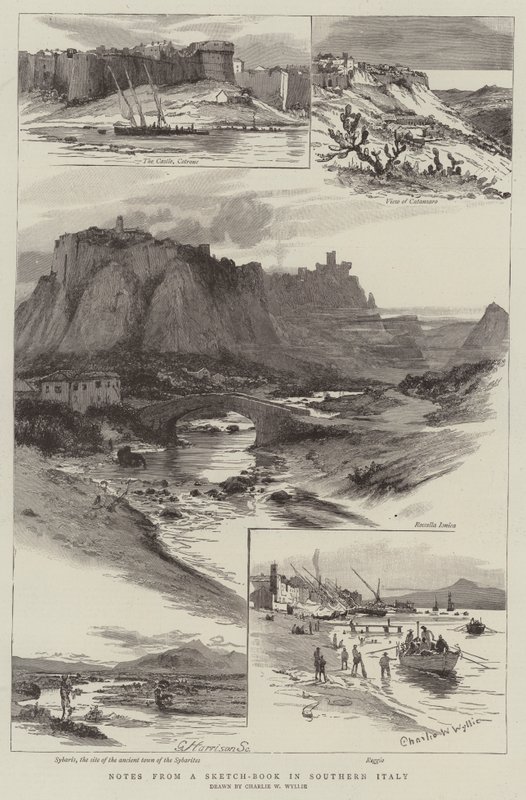 Notater fra en skissebok i Sør-Italia av Charles William Wyllie