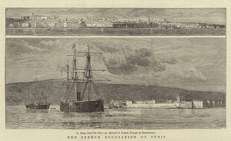 Den franske okkupasjonen av Tunis av Charles William Wyllie