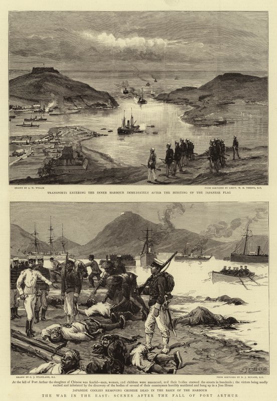 Krigen i øst, scener etter Port Arthurs fall av Charles William Wyllie