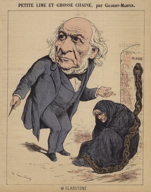 Liten fil og stor kjede (farget gravering) av Charles (after) Gilbert Martin