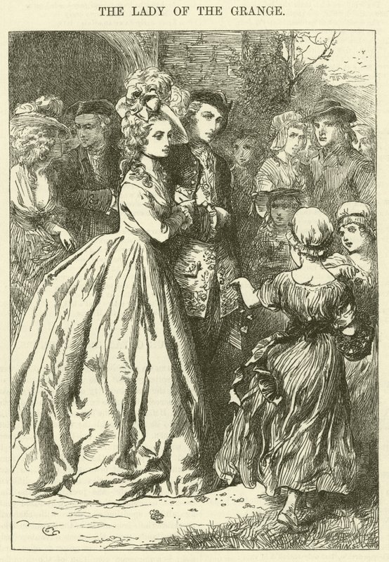 The Lady of the Grange (gravering) av Charles (after) Green