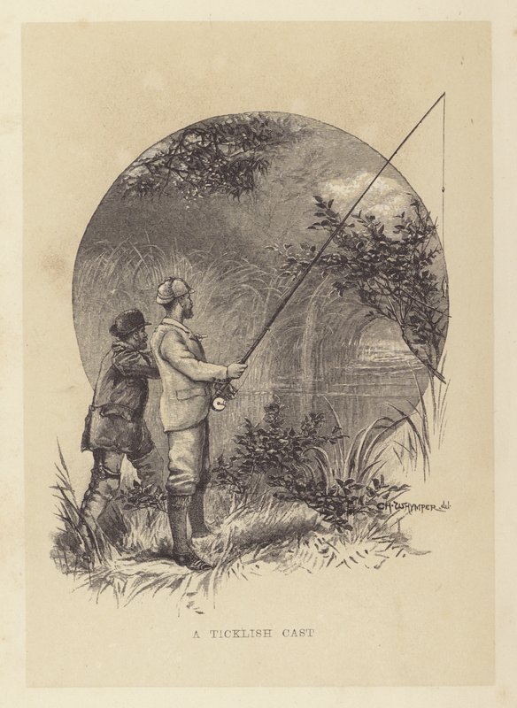Fiske: En kilende kast (litho) av Charles (after) Whymper