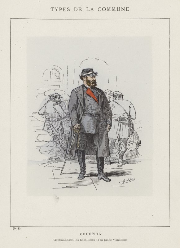 Oberst, sjef for Place Vendome-bataljonene av Charles Albert d Arnoux Bertall
