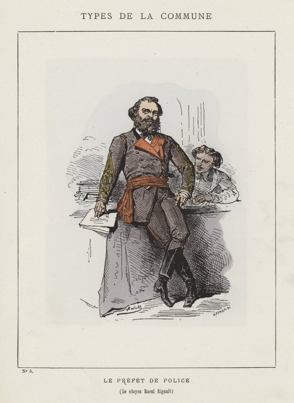 Politiprefekten, statsborger Raoul Rigault av Charles Albert d Arnoux Bertall