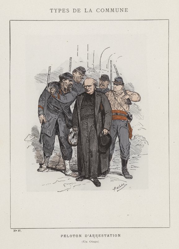 Arrester peleton, et gissel av Charles Albert d Arnoux Bertall