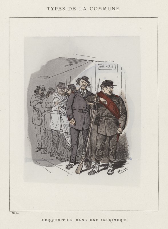 Søk i et trykkeri av Charles Albert d Arnoux Bertall