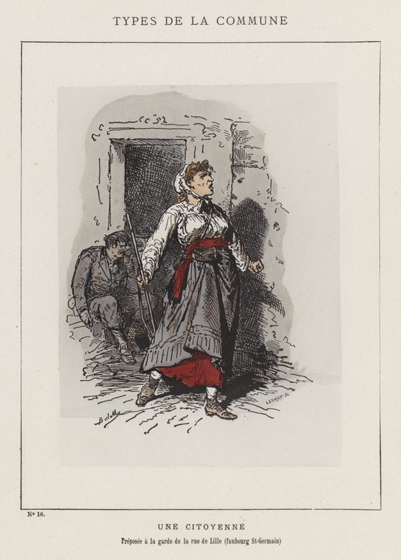 En borger, vokter av rue de Lille, Faubourg St-Germain av Charles Albert d Arnoux Bertall