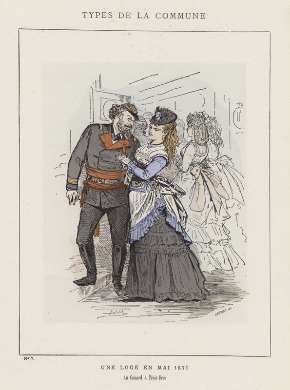 En loge i mai 1871, Au Canard a Trois Becs av Charles Albert d Arnoux Bertall