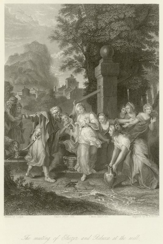 Møtet til Eliezer og Rebekka ved brønnen av Charles Antoine Coypel