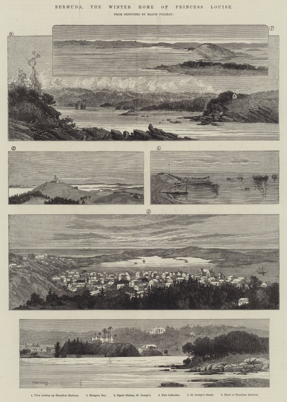 Bermuda, vinterhjemmet til prinsesse Louise av Charles Auguste Loye