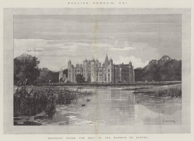 Burghley House, setet til markisen av Exeter av Charles Auguste Loye