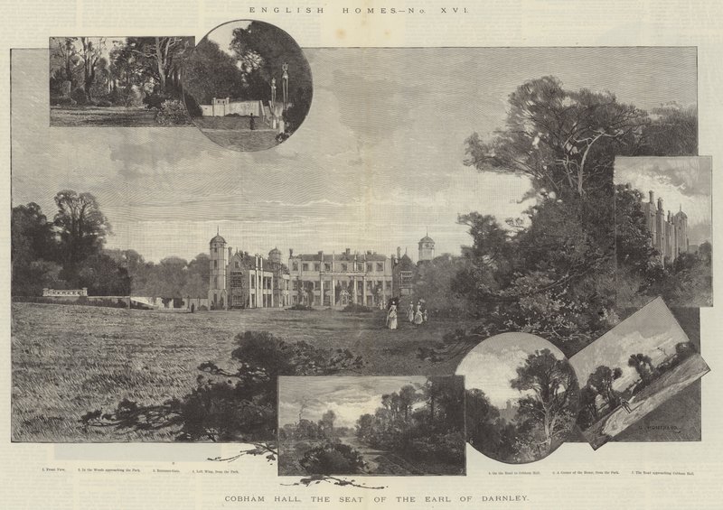 Cobham Hall, setet til jarlen av Darnley av Charles Auguste Loye