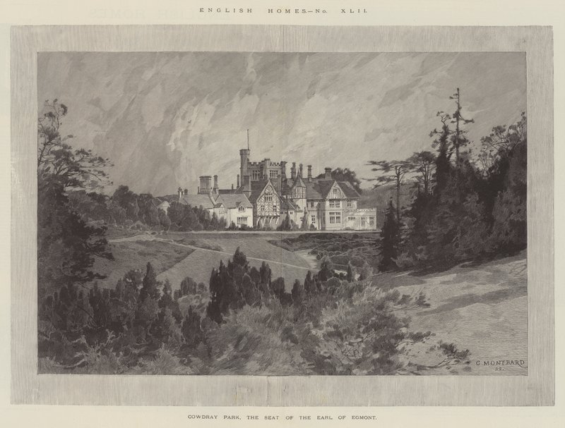 Cowdray Park, setet til jarlen av Egmont av Charles Auguste Loye