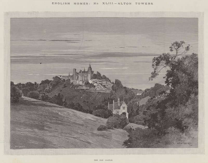English Homes, Alton Towers, det gamle slottet av Charles Auguste Loye