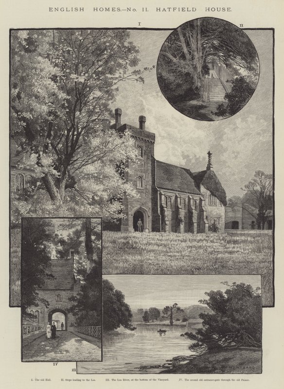 English Homes, Hatfield House av Charles Auguste Loye